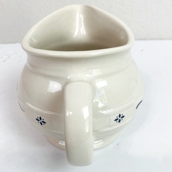 Longaberger Blue Basket Weave Woven Traditions Creamer Pitcher - Picture 2 of 7